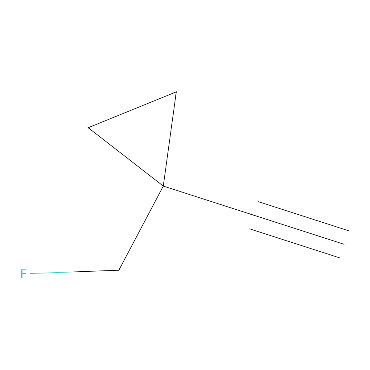 1-Ethynyl-1-(fluoromethyl)cyclopropane molecular structure, CAS 2228783-15-9