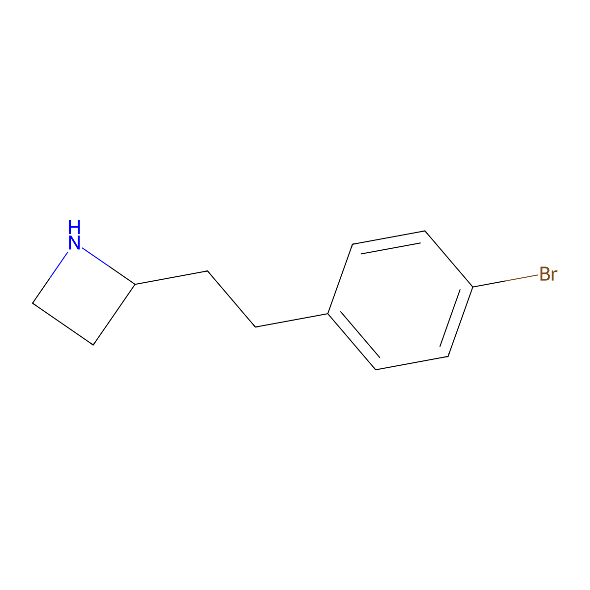 2-[2-(4-Bromophenyl)ethyl]azetidine molecular structure, CAS 2228784-35-6