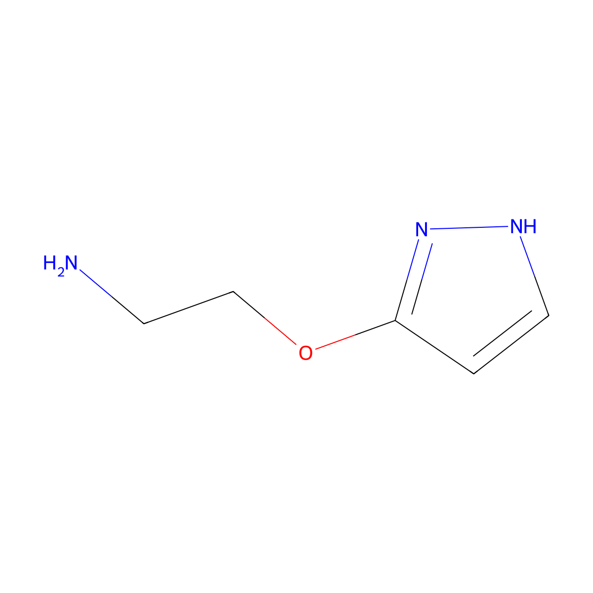 2-(1H-pyrazol-3-yloxy)ethan-1-amine molecular structure, CAS 2228784-46-9