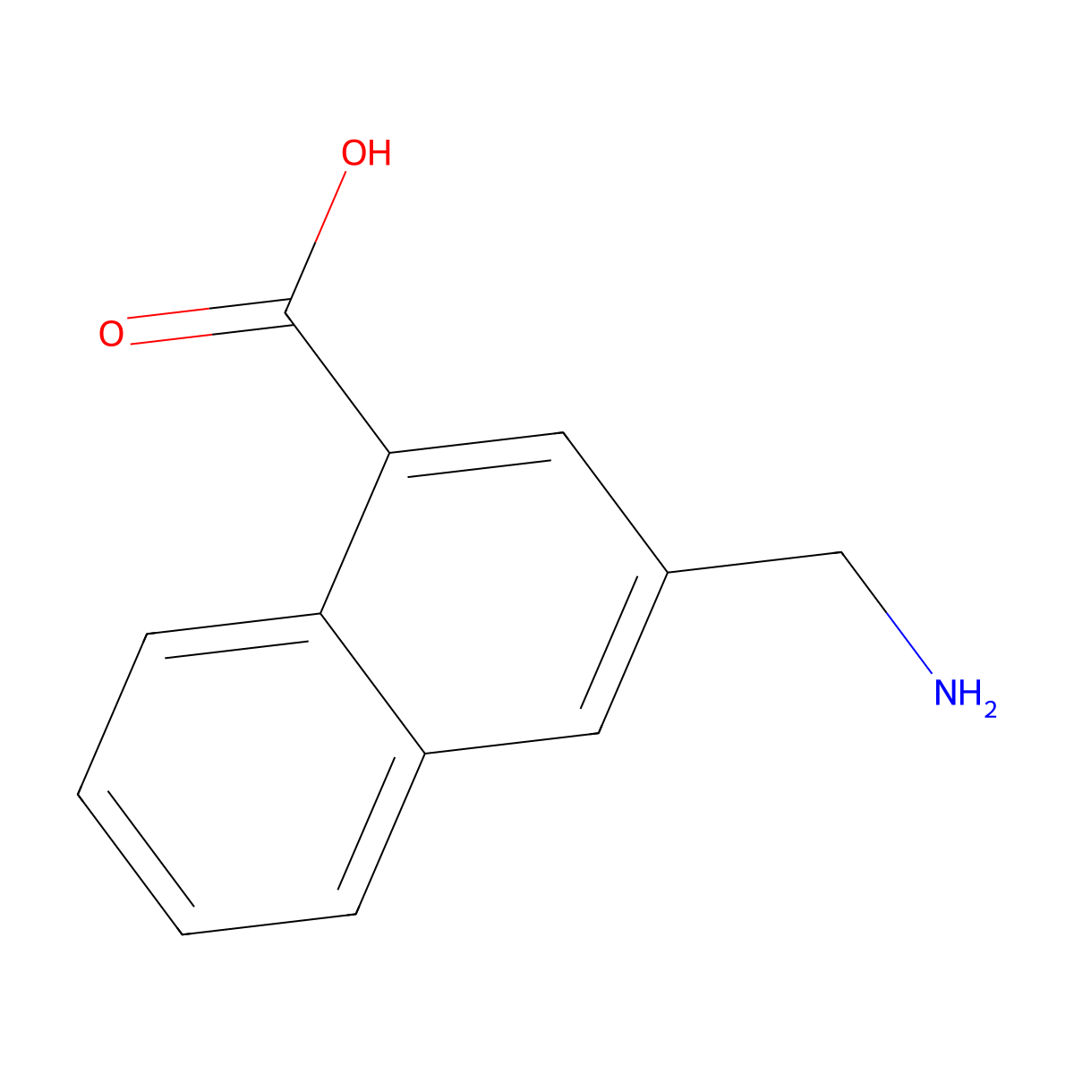 3-(Aminomethyl)naphthalene-1-carboxylic acid molecular structure, CAS 2228785-10-0