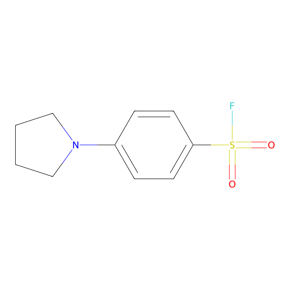 4-(Pyrrolidin-1-yl)benzene-1-sulfonyl fluoride molecular structure, CAS 2228786-63-6