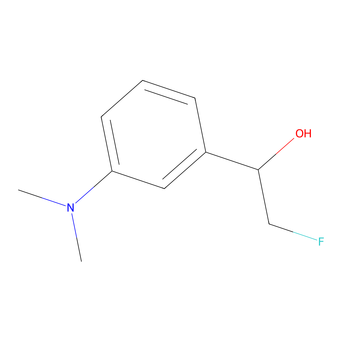 1-[3-(Dimethylamino)phenyl]-2-fluoroethan-1-ol molecular structure, CAS 2228790-05-2