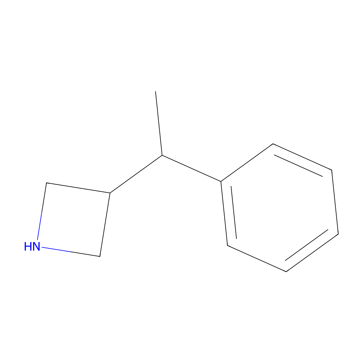 3-(1-Phenylethyl)azetidine molecular structure, CAS 2228790-06-3