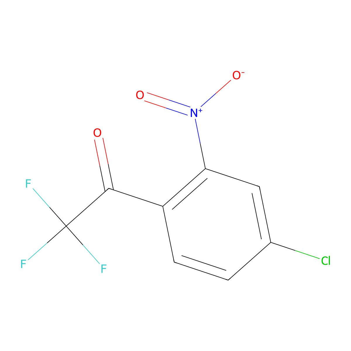 1-(4-Chloro-2-nitrophenyl)-2,2,2-trifluoroethanone molecular structure, CAS 2228792-35-4