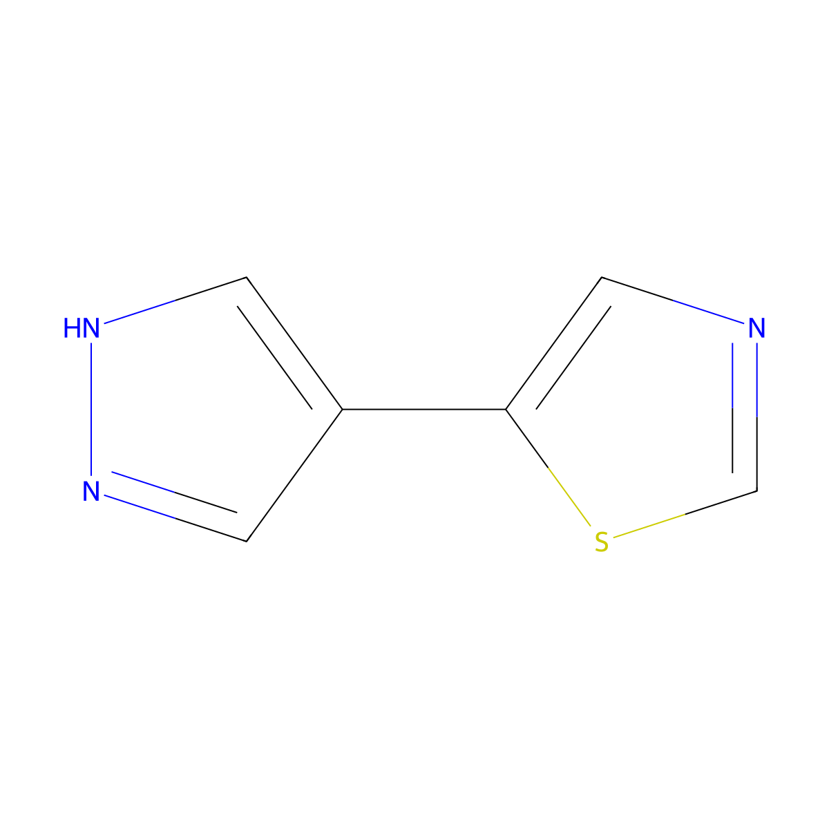 5-(1H-pyrazol-4-yl)-1,3-thiazole molecular structure, CAS 2228797-18-8