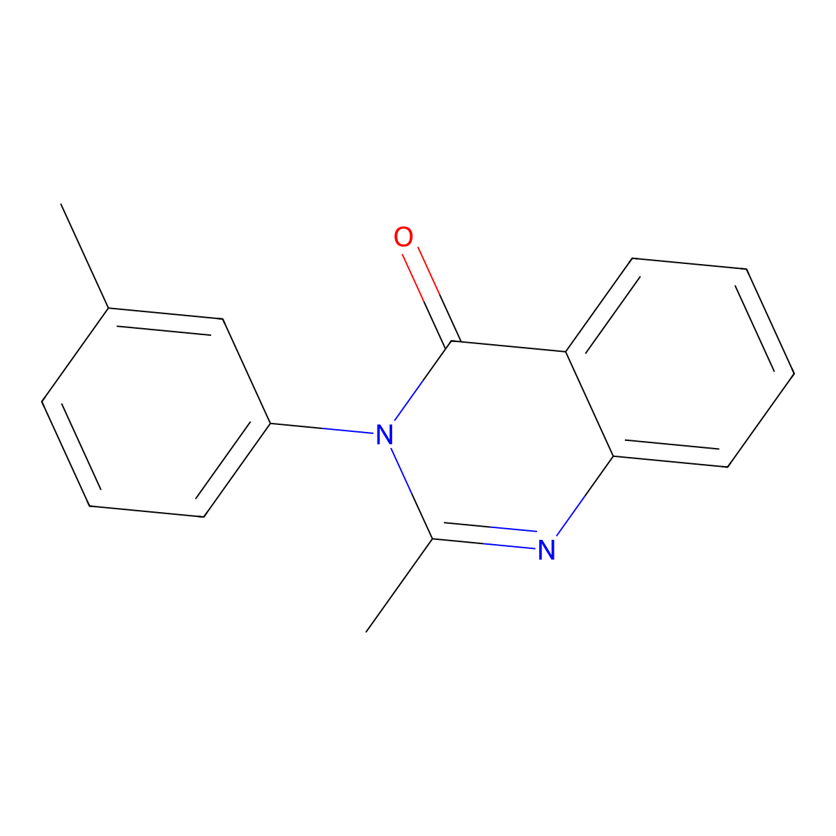 4(3H)-Quinazolinone, 2-methyl-3-(m-tolyl)- molecular structure, CAS 22288-99-9