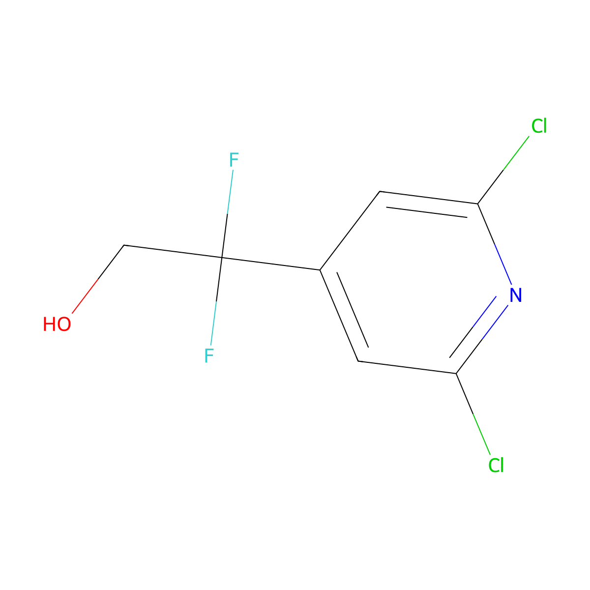 2-(2,6-Dichloropyridin-4-yl)-2,2-difluoroethan-1-ol molecular structure, CAS 2228800-04-0
