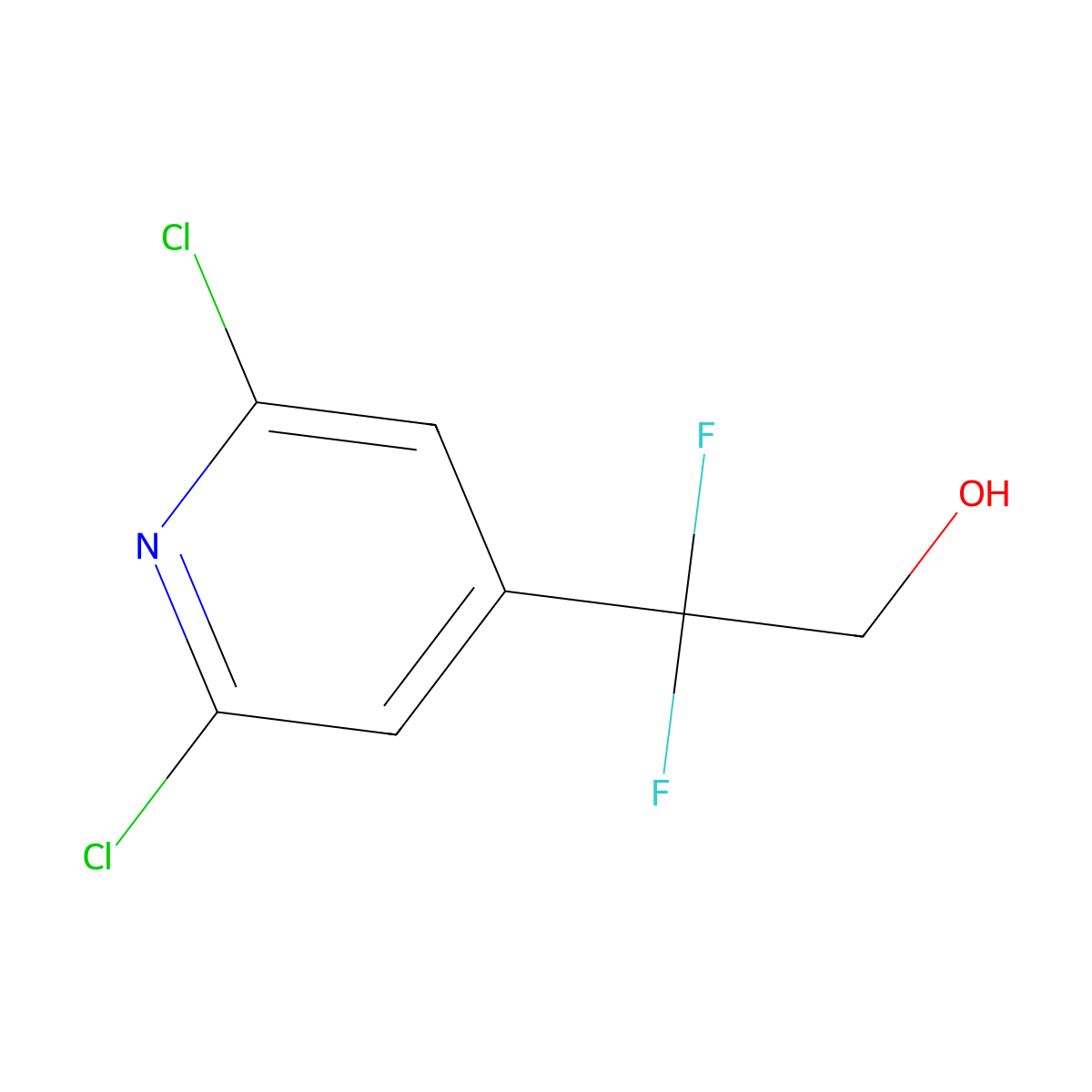 2-(2,6-Dichloropyridin-4-yl)-2,2-difluoroethan-1-ol molecular structure, CAS 2228800-04-0