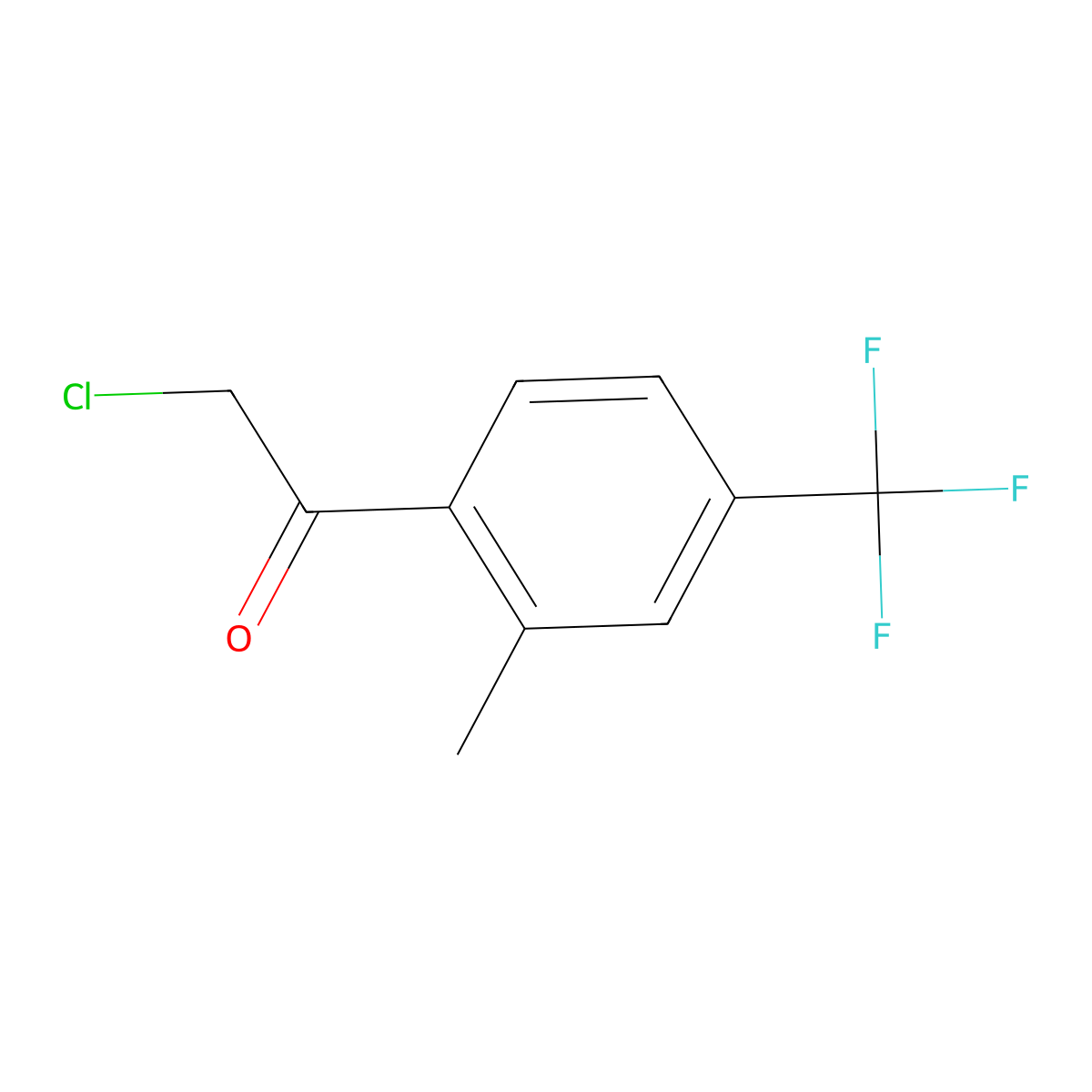 2-Chloro-1-[2-methyl-4-(trifluoromethyl)phenyl]ethan-1-one molecular structure, CAS 2228800-64-2