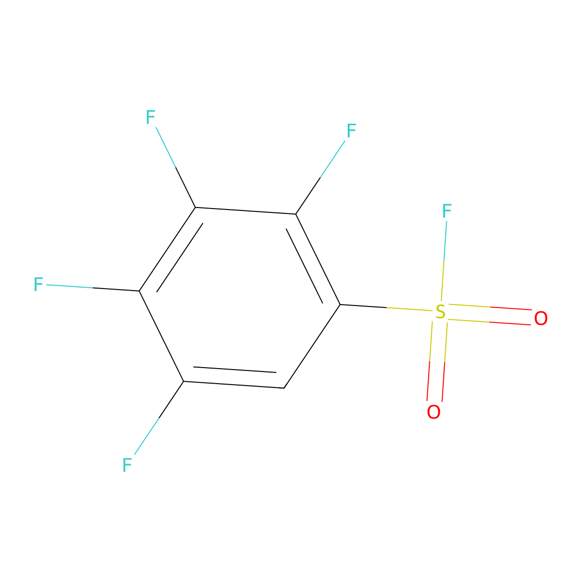 2,3,4,5-Tetrafluorobenzene-1-sulfonyl fluoride molecular structure, CAS 2228802-68-2