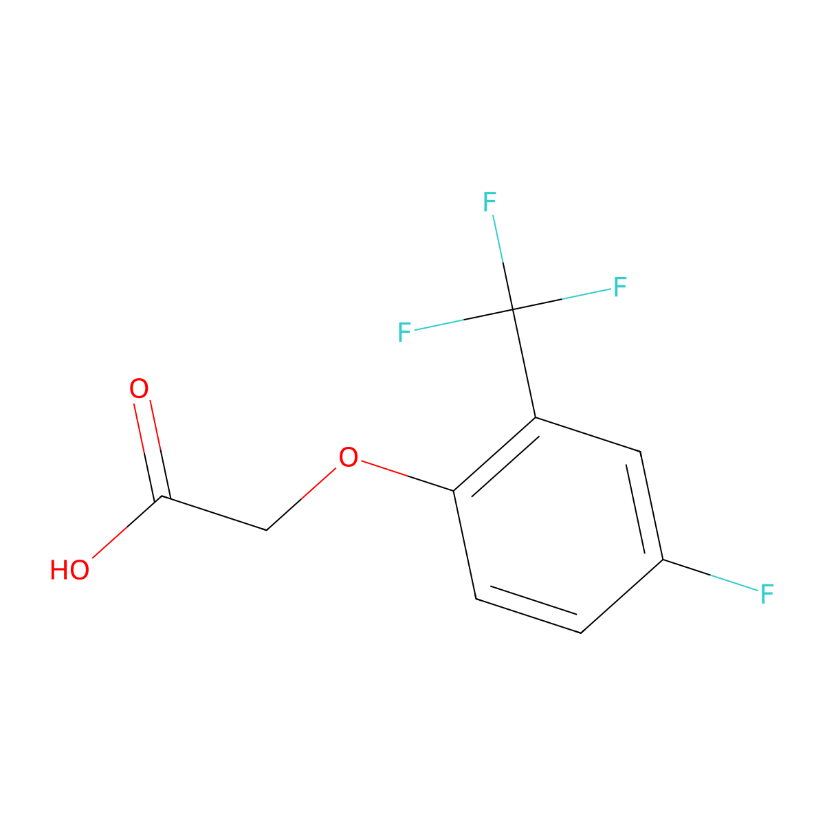 2-[4-Fluoro-2-(trifluoromethyl)phenoxy]acetic acid molecular structure, CAS 2228803-47-0