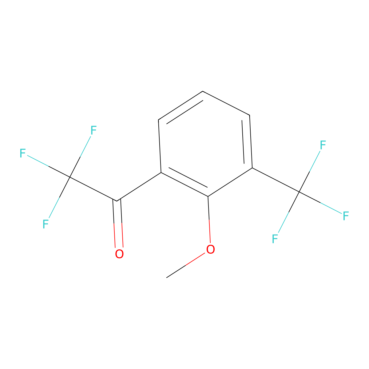 2,2,2-Trifluoro-1-[2-methoxy-3-(trifluoromethyl)phenyl]ethan-1-one molecular structure, CAS 2228806-02-6