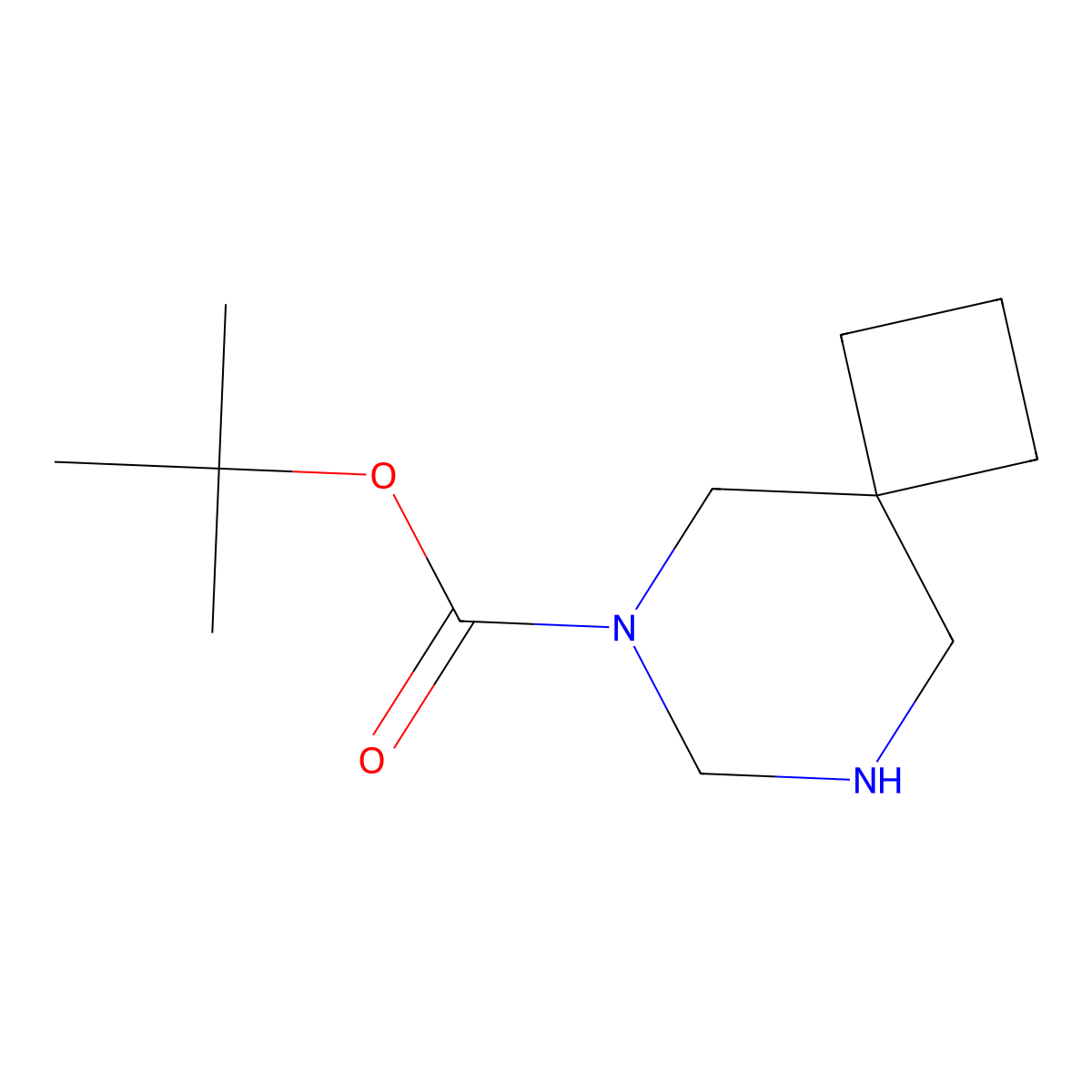 tert-Butyl 6,8-diazaspiro[3.5]nonane-6-carboxylate molecular structure, CAS 2228807-88-1