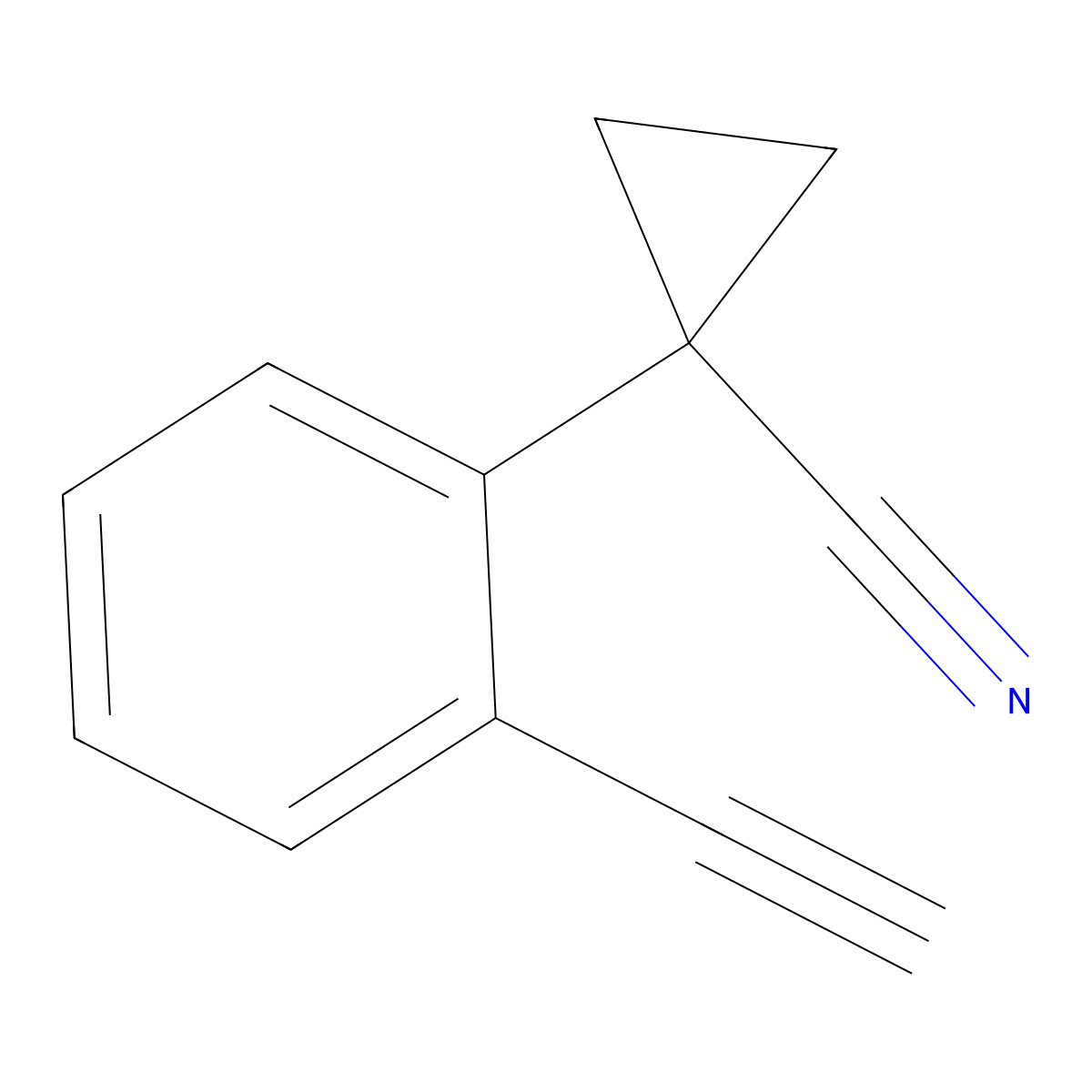 1-(2-Ethynylphenyl)cyclopropane-1-carbonitrile molecular structure, CAS 2228809-34-3