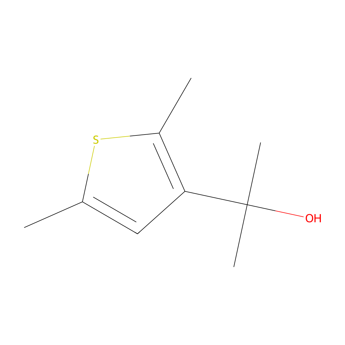 2-(2,5-Dimethylthiophen-3-yl)propan-2-ol molecular structure, CAS 2228813-66-7