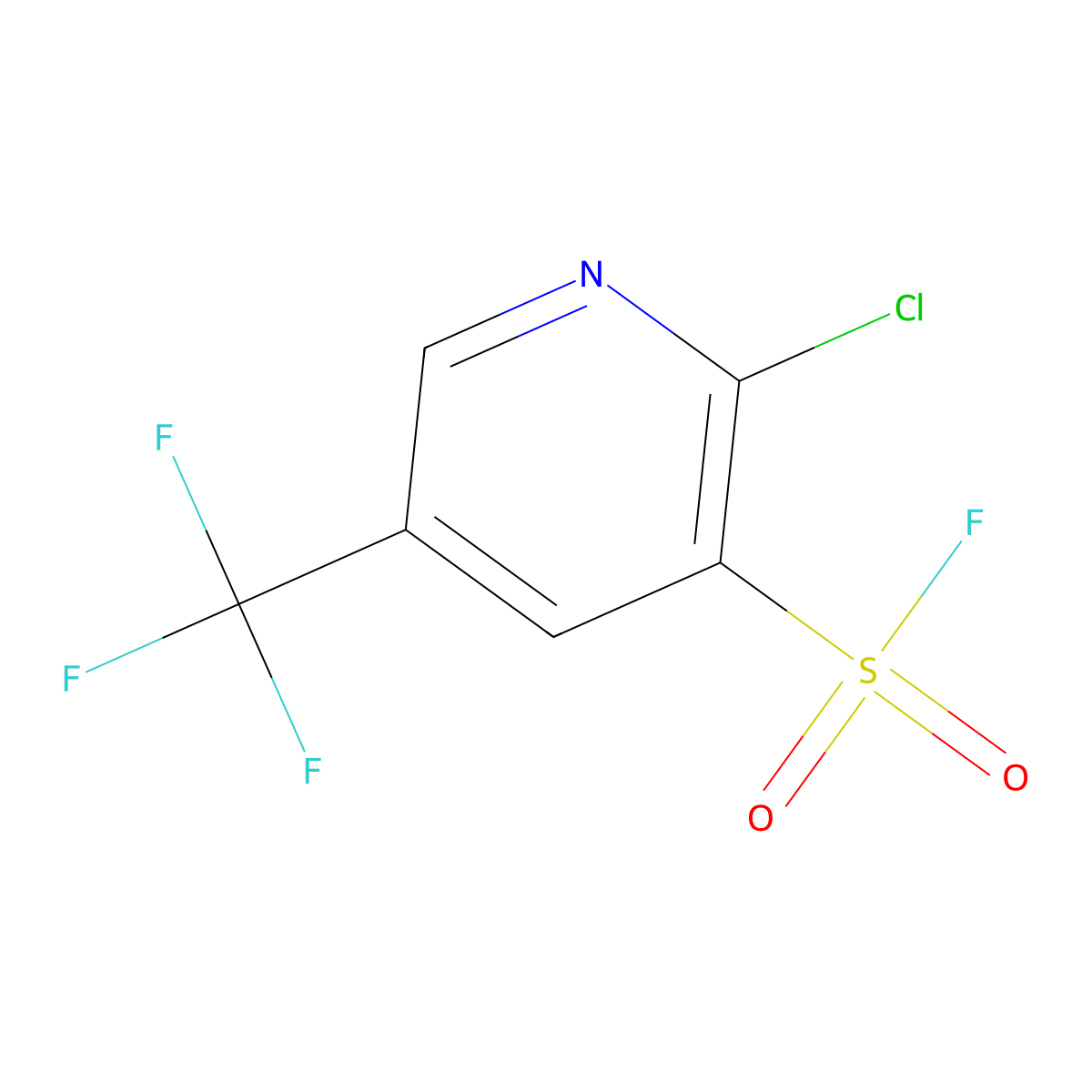 2-Chloro-5-(trifluoromethyl)pyridine-3-sulfonyl fluoride molecular structure, CAS 2228814-10-4