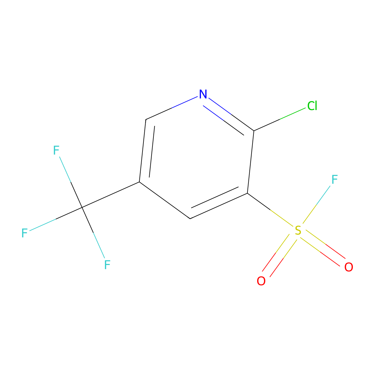 2-Chloro-5-(trifluoromethyl)pyridine-3-sulfonyl fluoride molecular structure, CAS 2228814-10-4