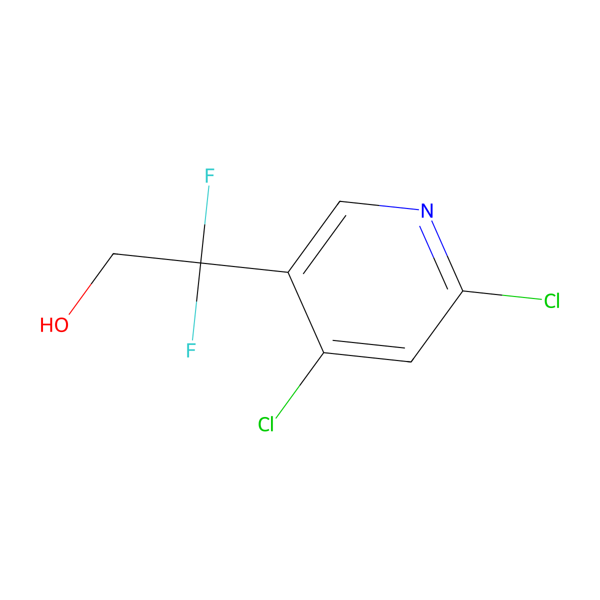 2-(4,6-Dichloropyridin-3-yl)-2,2-difluoroethan-1-ol molecular structure, CAS 2228815-08-3