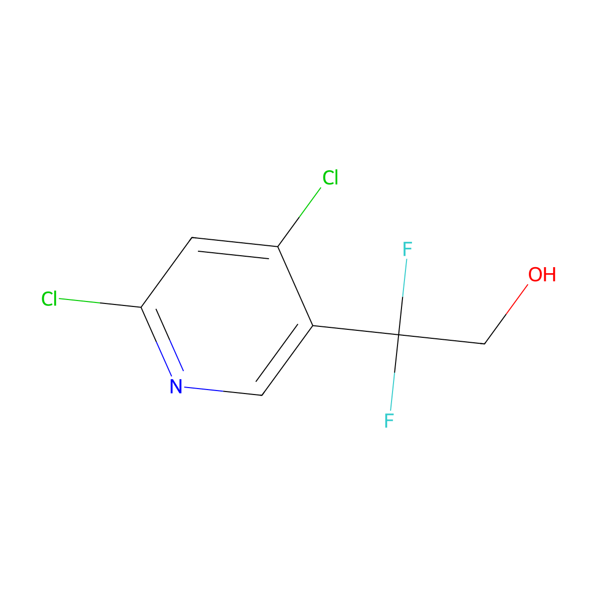 2-(4,6-Dichloropyridin-3-yl)-2,2-difluoroethan-1-ol molecular structure, CAS 2228815-08-3