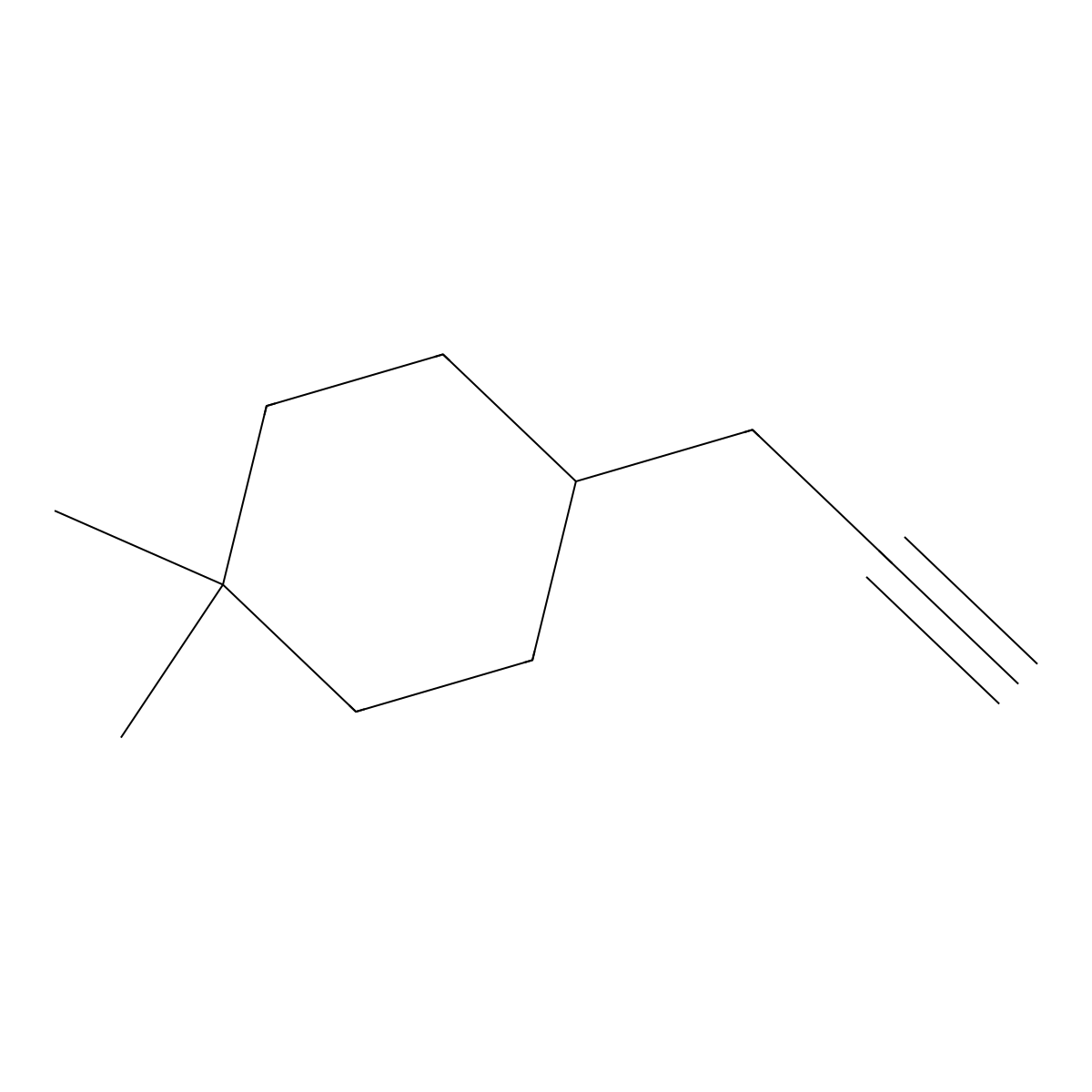 1,1-Dimethyl-4-(prop-2-yn-1-yl)cyclohexane molecular structure, CAS 2228815-76-5