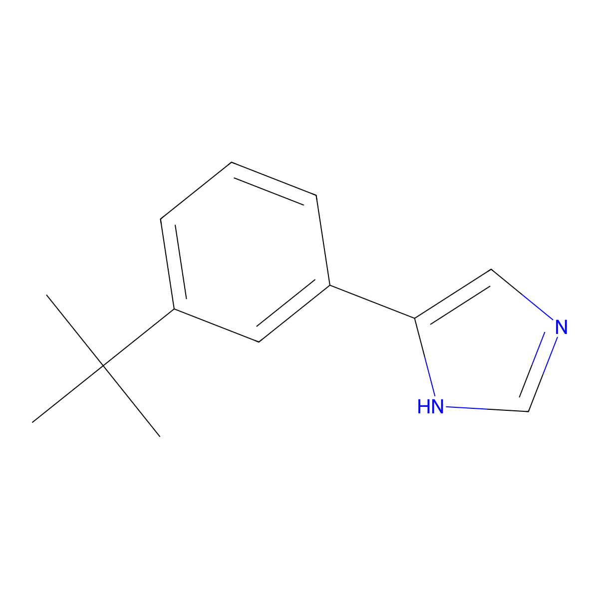 4-(3-tert-butylphenyl)-1H-imidazole molecular structure, CAS 2228815-80-1