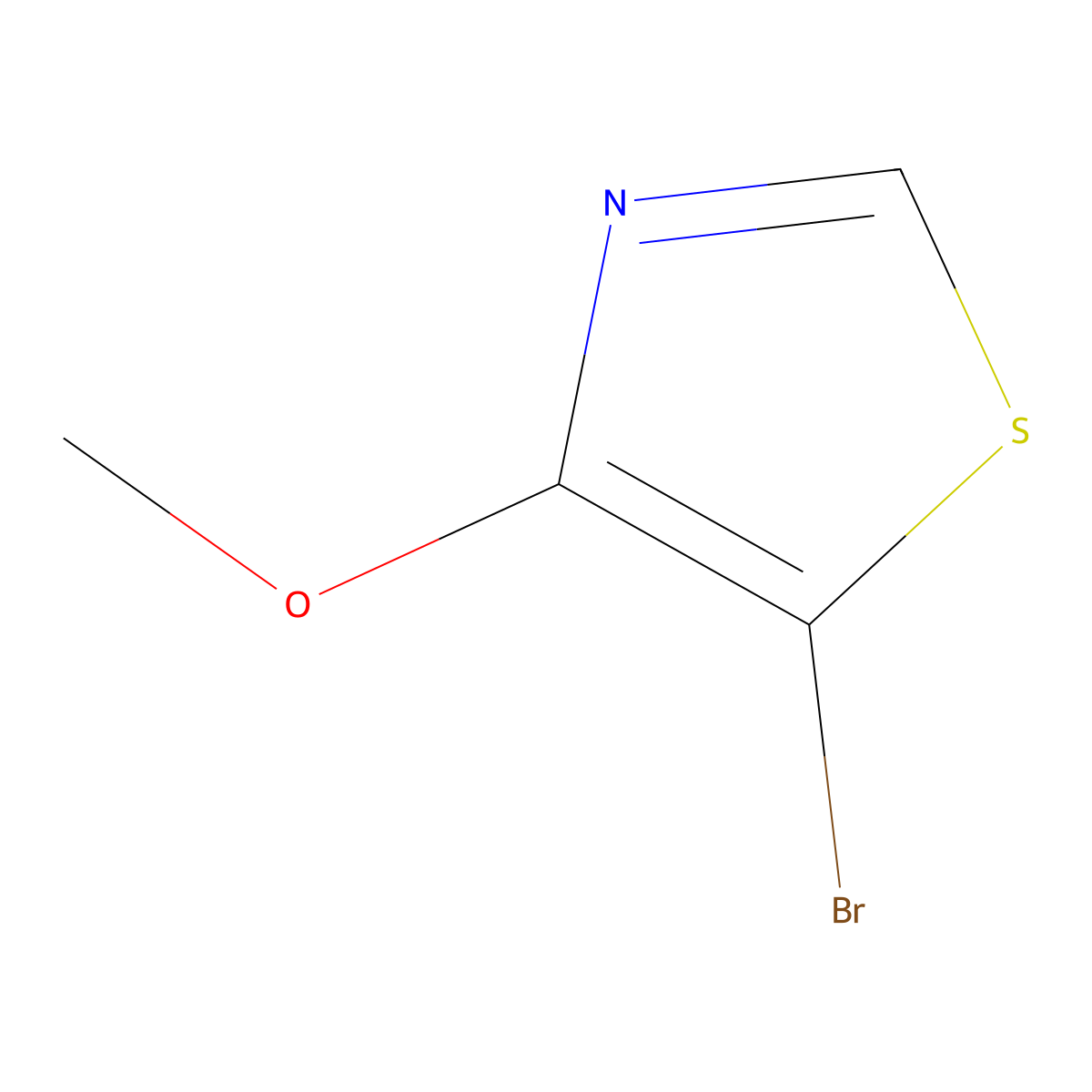 5-Bromo-4-methoxy-1,3-thiazole molecular structure, CAS 2228818-64-0