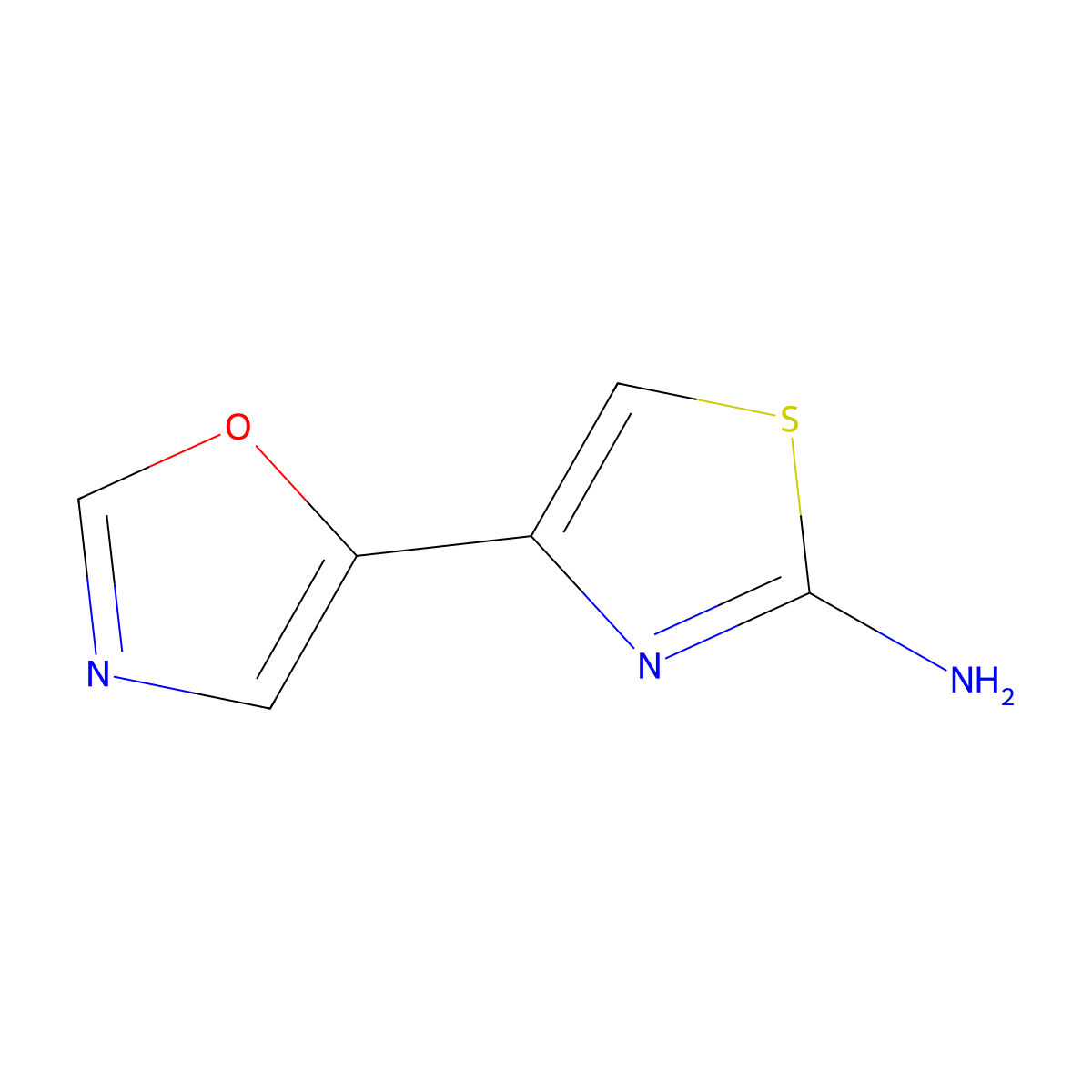 4-(1,3-Oxazol-5-yl)-1,3-thiazol-2-amine molecular structure, CAS 2228818-88-8