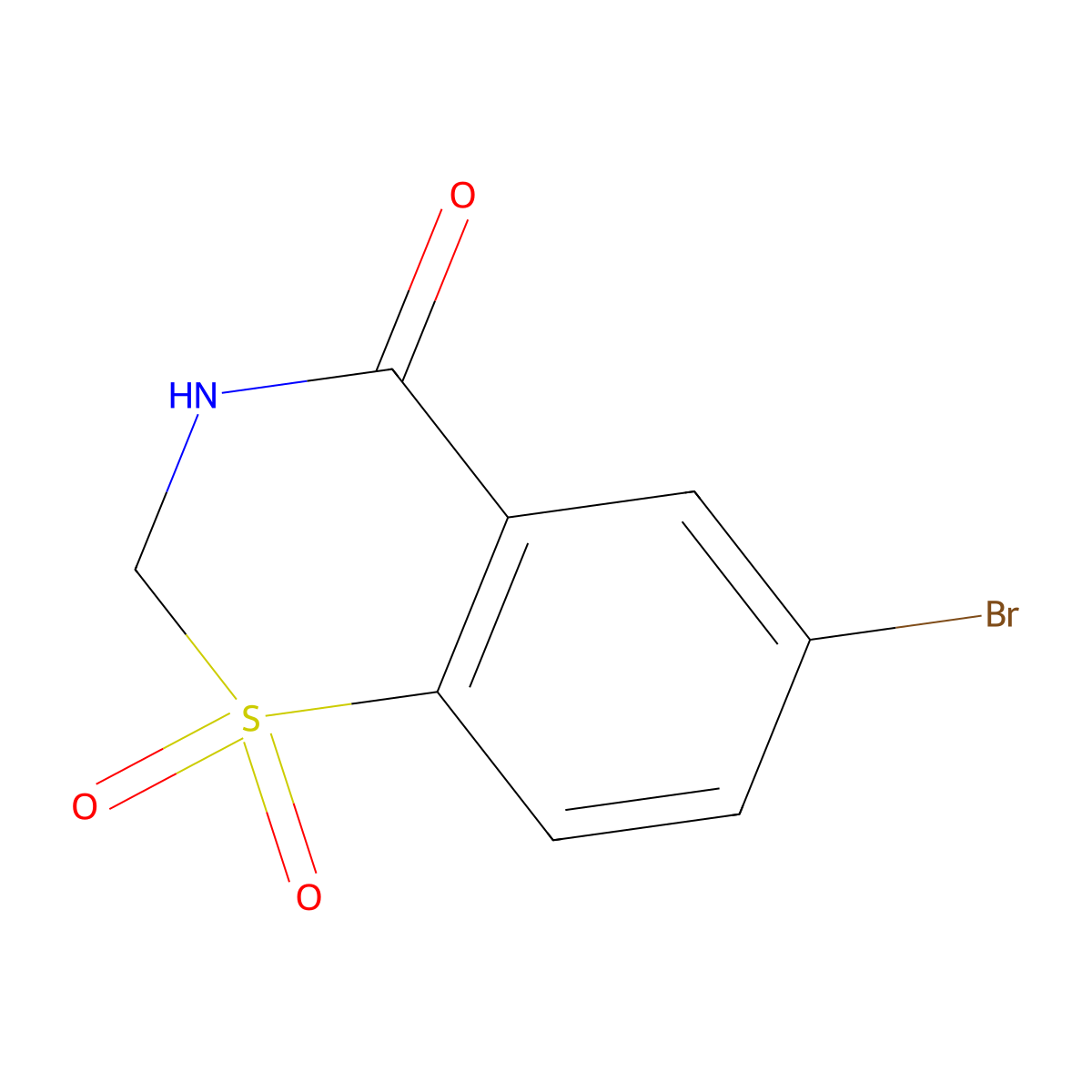 6-bromo-3,4-dihydro-2H-1lambda6,3-benzothiazine-1,1,4-trione molecular structure, CAS 2228818-91-3