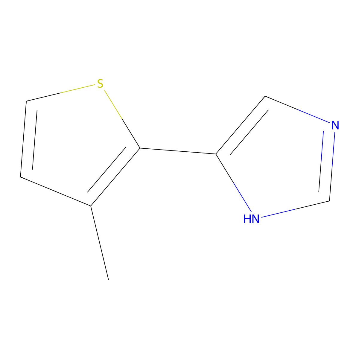 4-(3-methylthiophen-2-yl)-1H-imidazole molecular structure, CAS 2228821-23-4