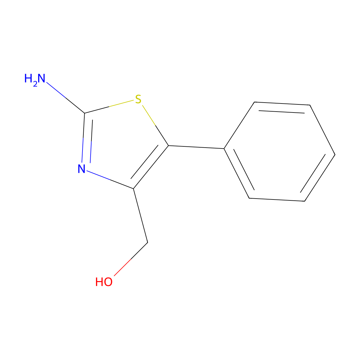 (2-Amino-5-phenyl-1,3-thiazol-4-yl)methanol molecular structure, CAS 2228823-24-1