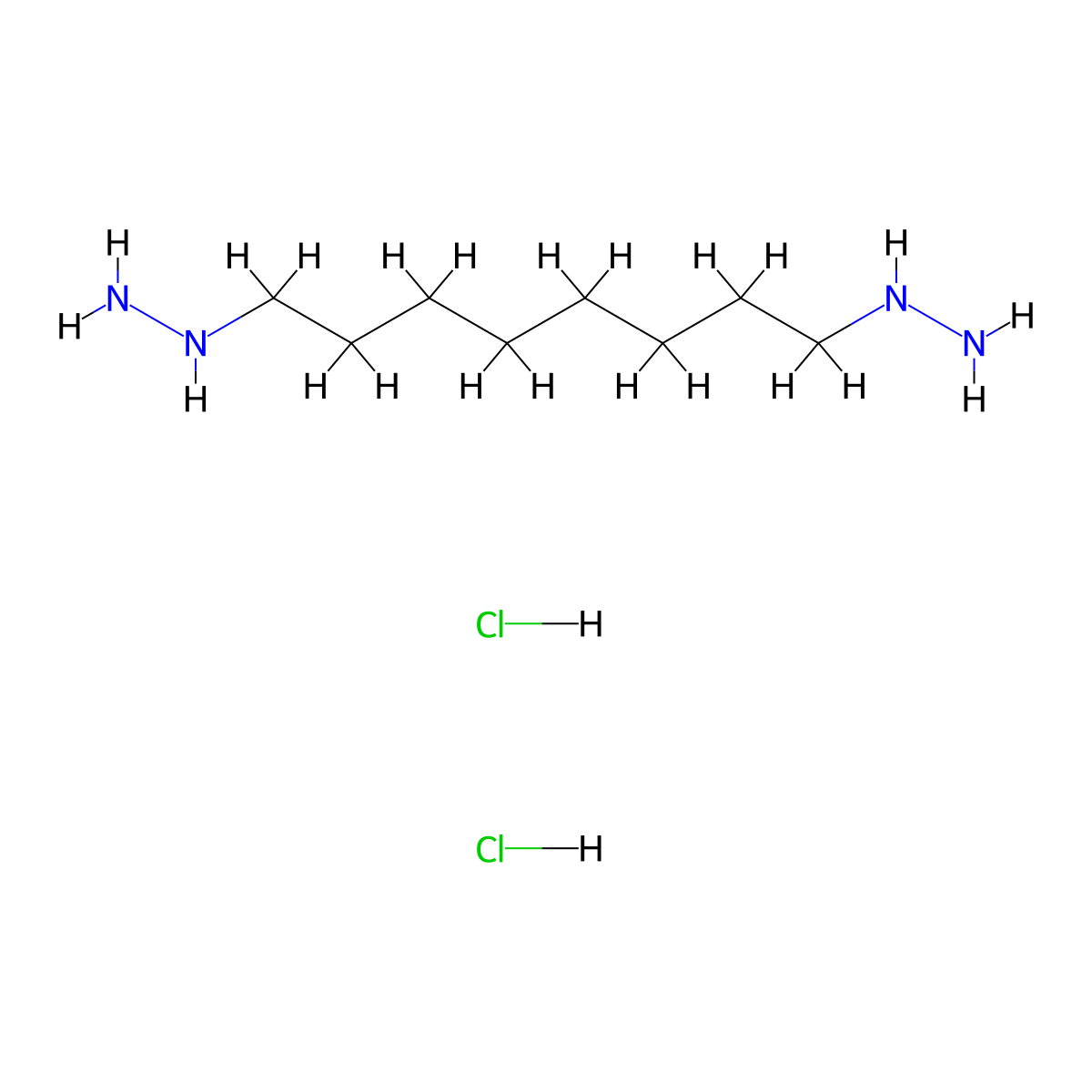 (8-Hydrazinyloctyl)hydrazine dihydrochloride molecular structure, CAS 2228824-74-4