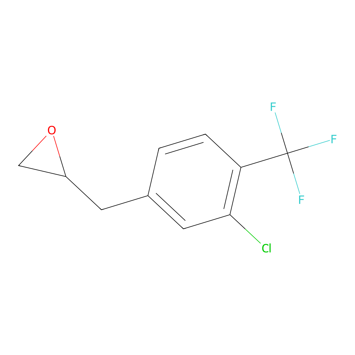 2-{[3-Chloro-4-(trifluoromethyl)phenyl]methyl}oxirane molecular structure, CAS 2228825-87-2