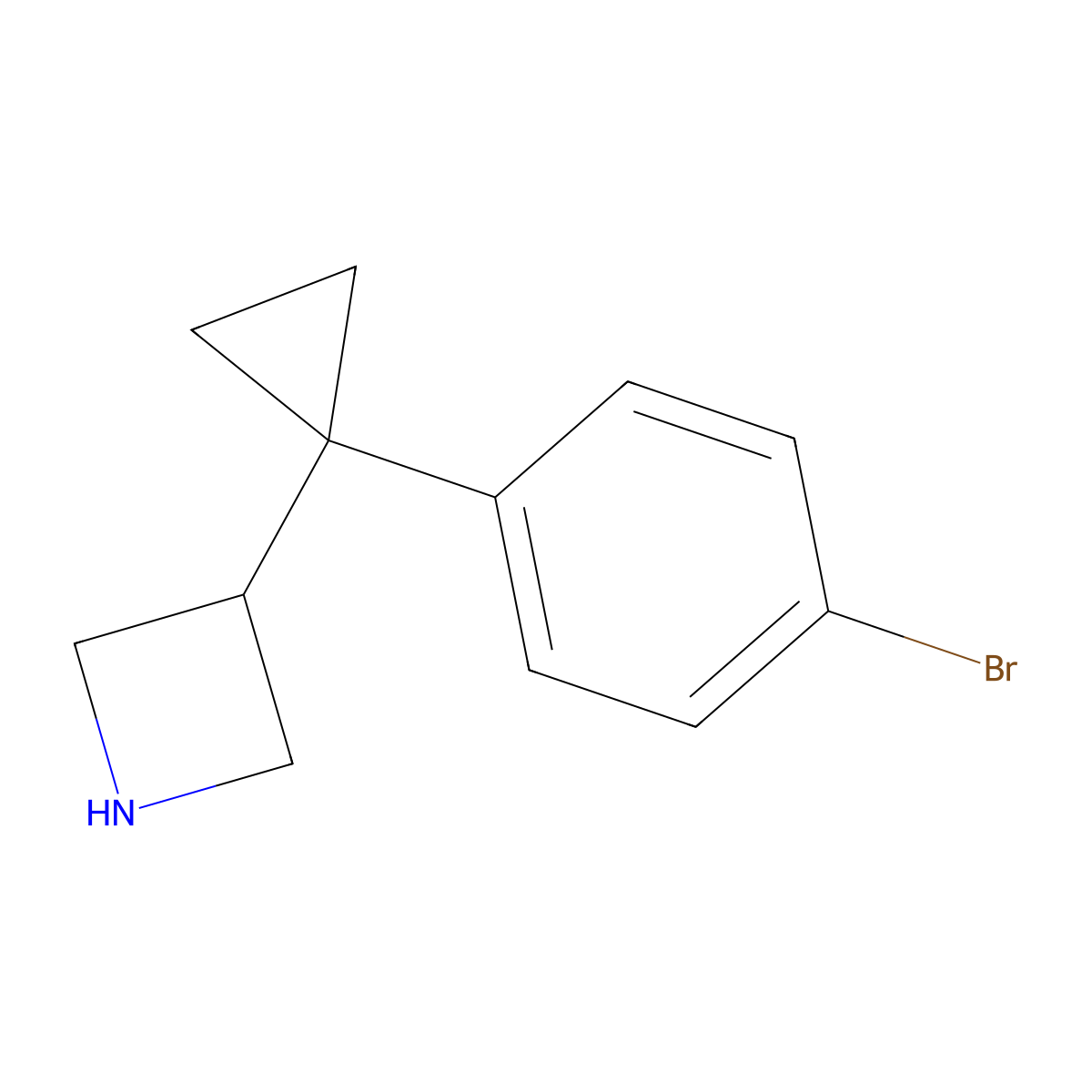 3-[1-(4-Bromophenyl)cyclopropyl]azetidine molecular structure, CAS 2228826-57-9