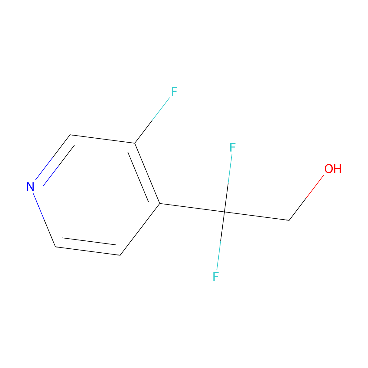 2,2-Difluoro-2-(3-fluoropyridin-4-yl)ethan-1-ol molecular structure, CAS 2228827-16-3