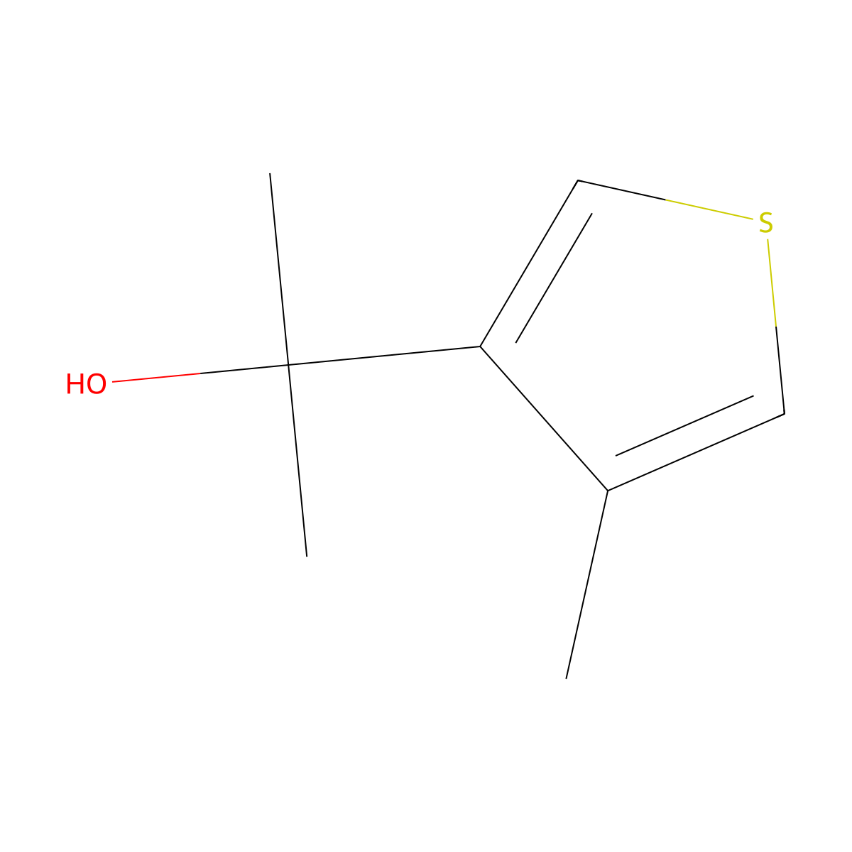 2-(4-Methylthiophen-3-yl)propan-2-ol molecular structure, CAS 2228829-84-1