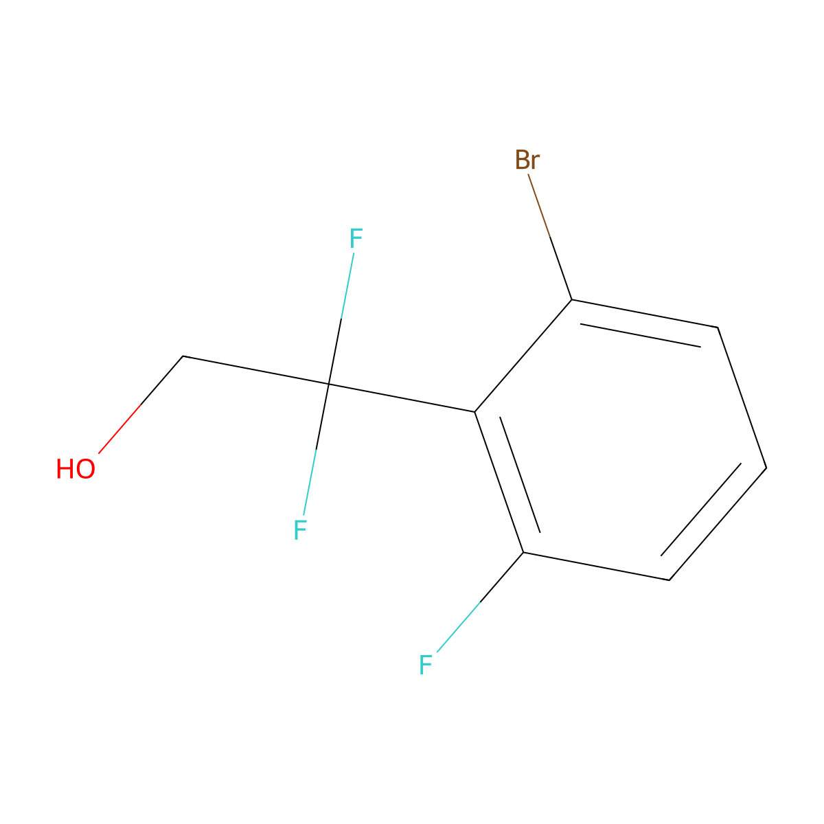 2-(2-Bromo-6-fluorophenyl)-2,2-difluoroethan-1-ol molecular structure, CAS 2228830-53-1