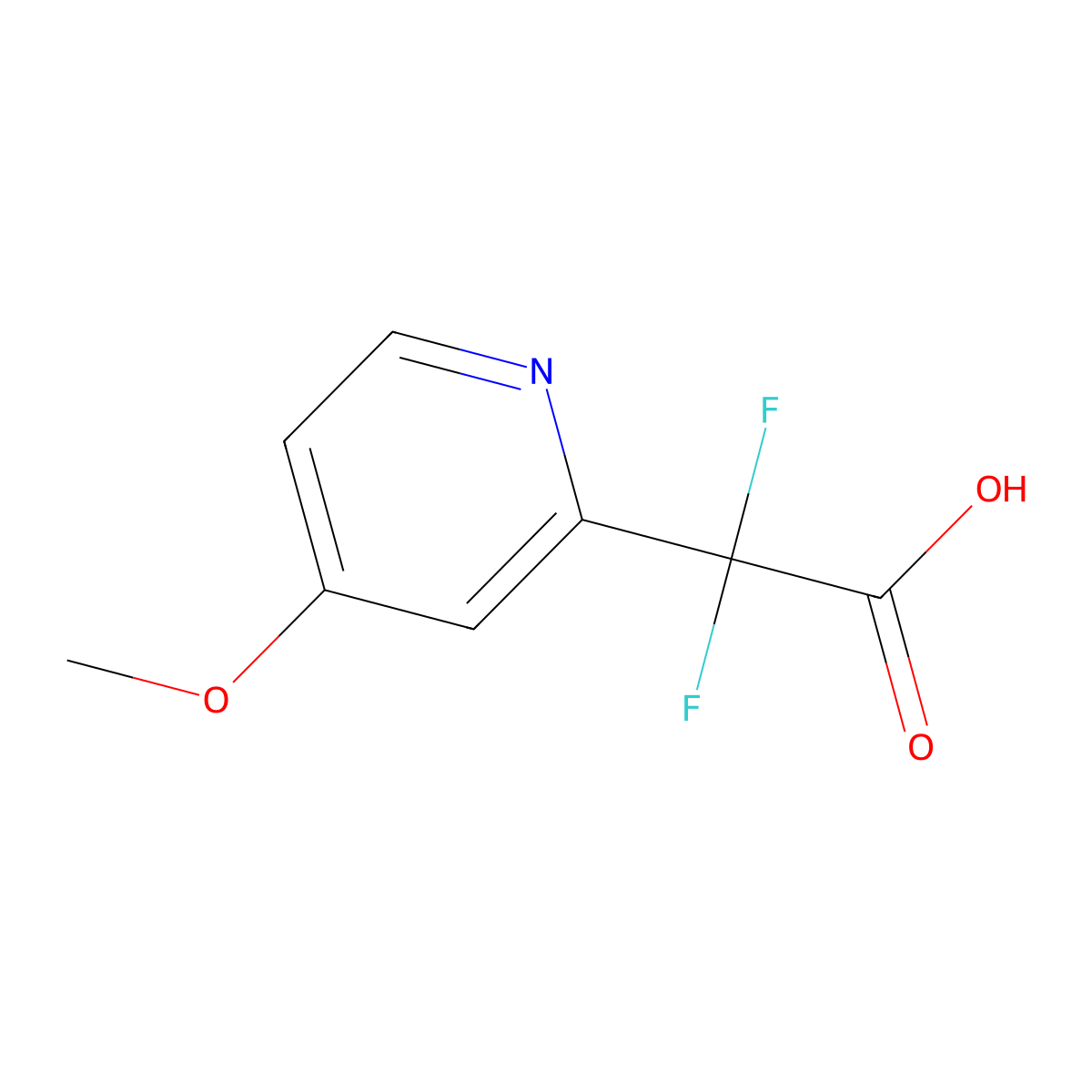 2,2-Difluoro-2-(4-methoxypyridin-2-yl)acetic acid molecular structure, CAS 2228831-34-1