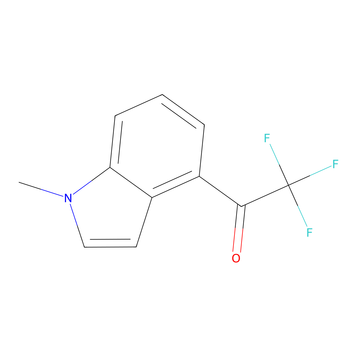 2,2,2-trifluoro-1-(1-methyl-1H-indol-4-yl)ethan-1-one molecular structure, CAS 2228837-06-5