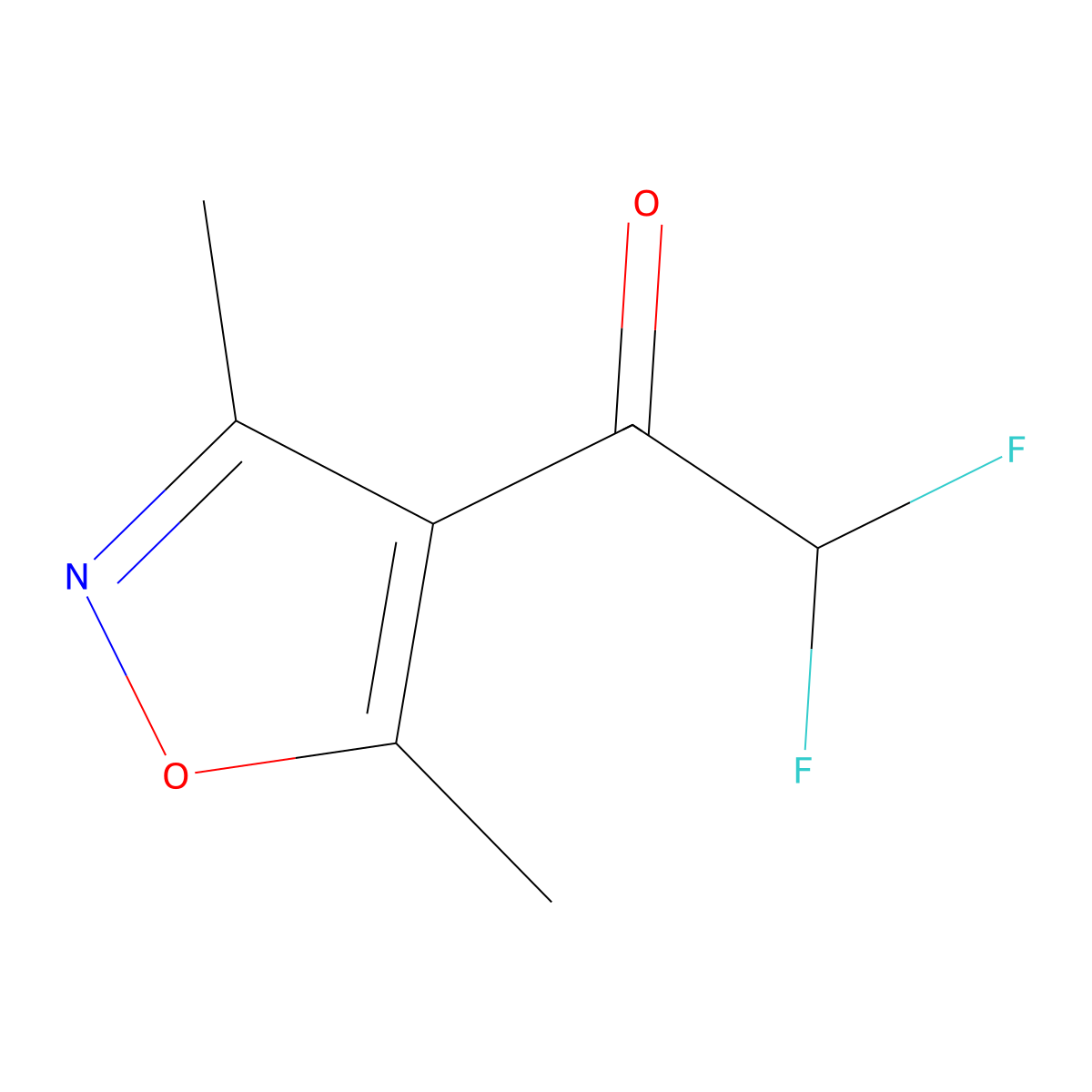 1-(Dimethyl-1,2-oxazol-4-yl)-2,2-difluoroethan-1-one molecular structure, CAS 2228839-72-1