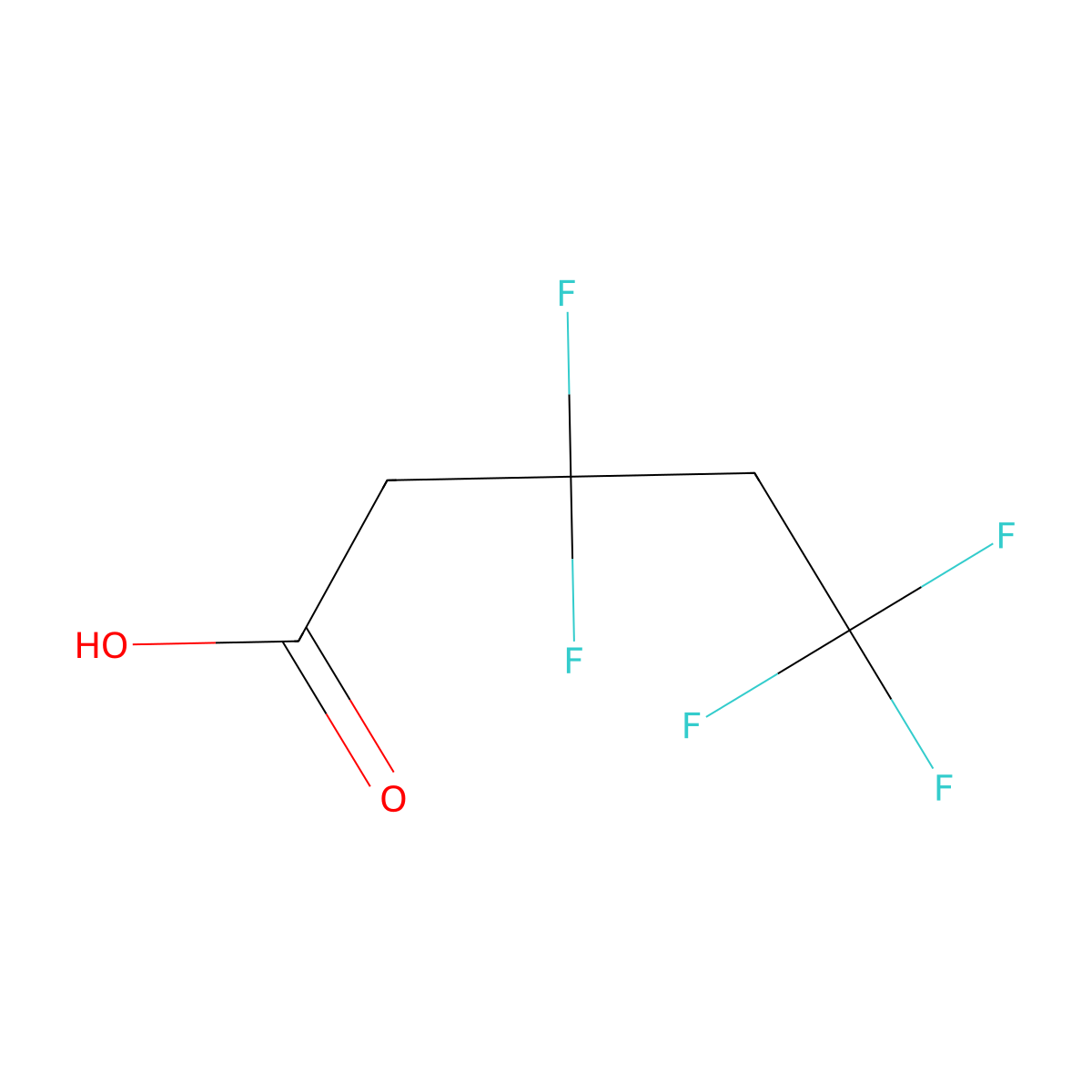 3,3,5,5,5-Pentafluoropentanoic acid molecular structure, CAS 2228848-44-8