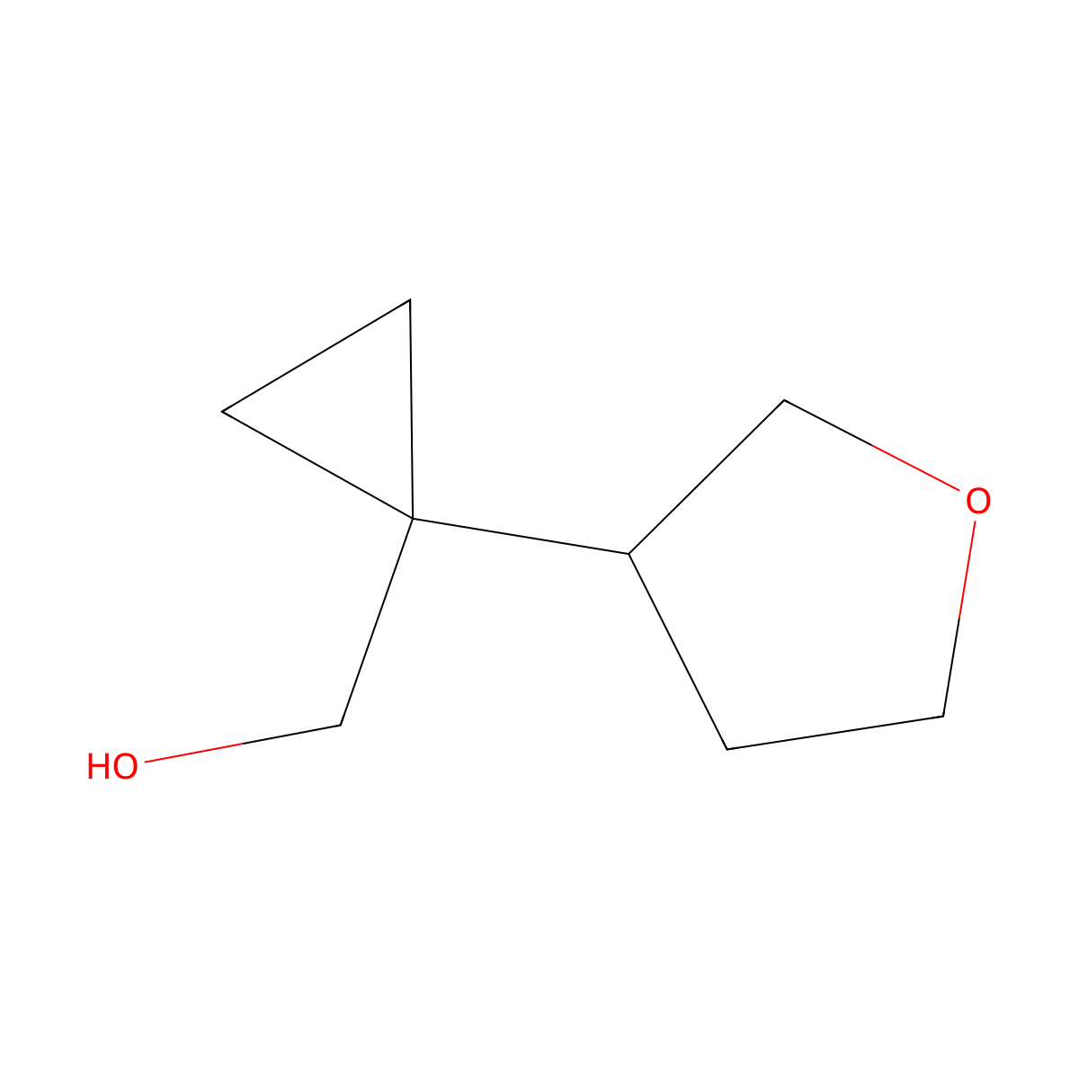 [1-(Oxolan-3-yl)cyclopropyl]methanol molecular structure, CAS 2228849-32-7
