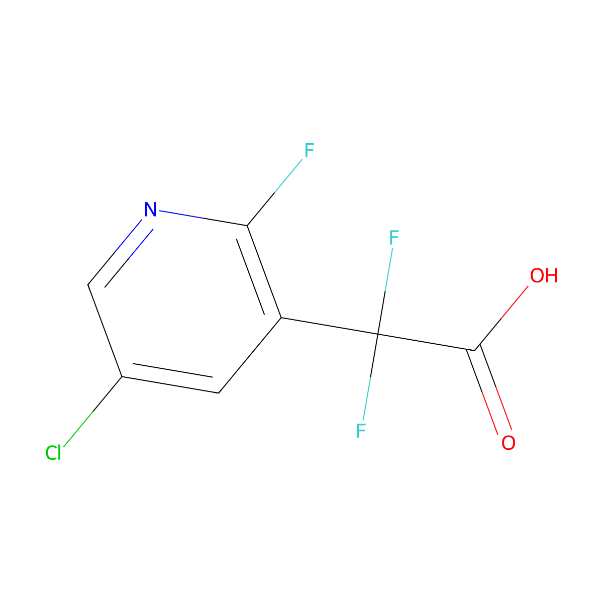 2-(5-Chloro-2-fluoropyridin-3-yl)-2,2-difluoroacetic acid molecular structure, CAS 2228849-94-1