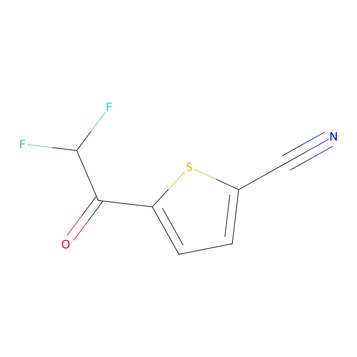 5-(2,2-Difluoroacetyl)thiophene-2-carbonitrile molecular structure, CAS 2228854-04-2