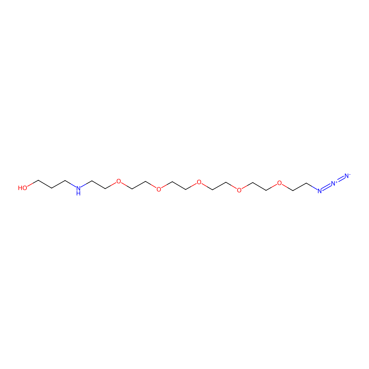 3-(Azido-PEG5-amino)propanol molecular structure, CAS 2228857-31-4