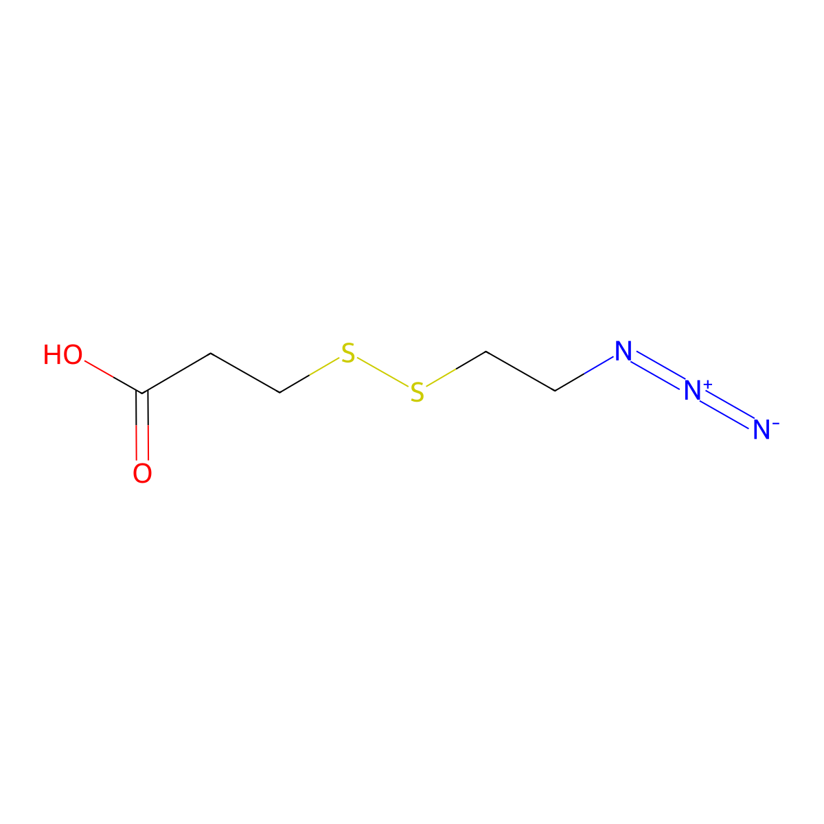 Azidoethyl-SS-propionic acid molecular structure, CAS 2228857-32-5
