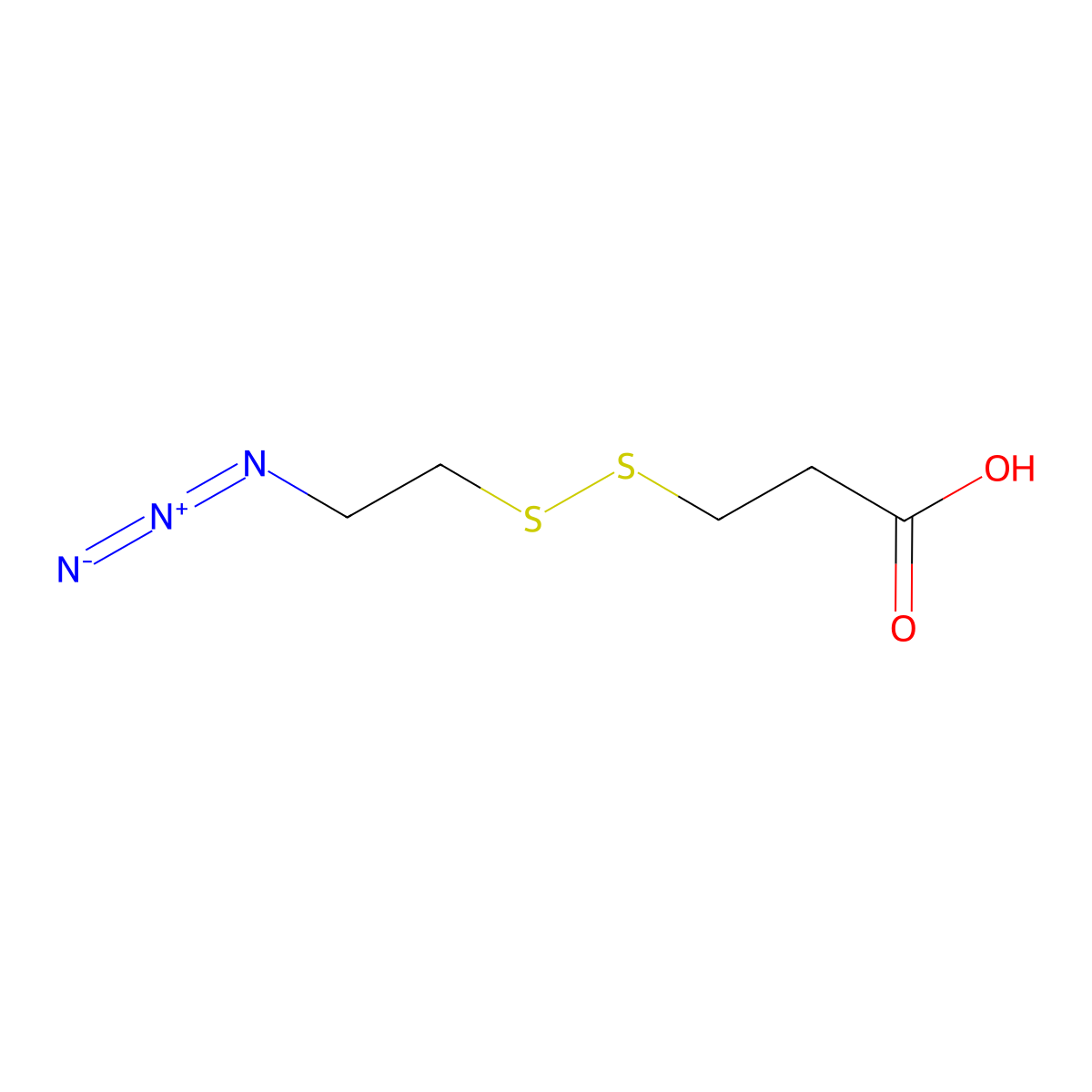 Azidoethyl-SS-propionic acid molecular structure, CAS 2228857-32-5