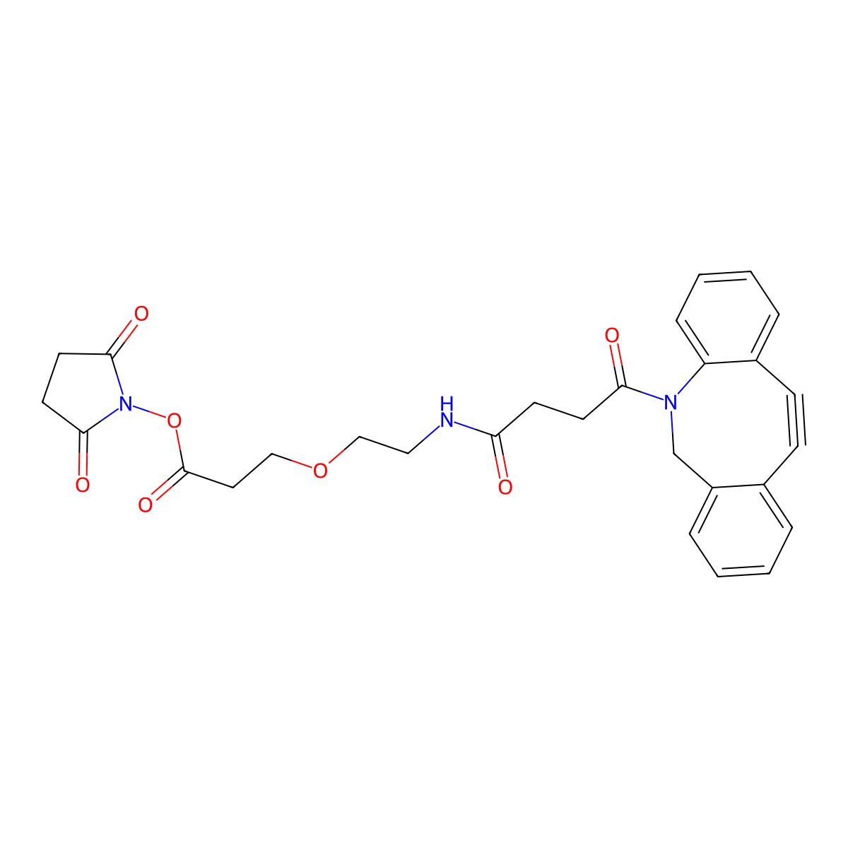 DBCO-PEG1-NHS ester molecular structure, CAS 2228857-34-7