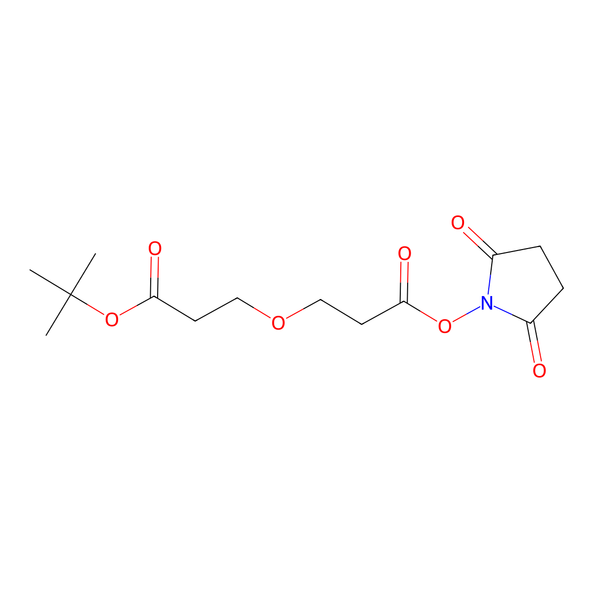 t-Butoxycarbonyl-PEG1-NHS ester molecular structure, CAS 2228857-37-0
