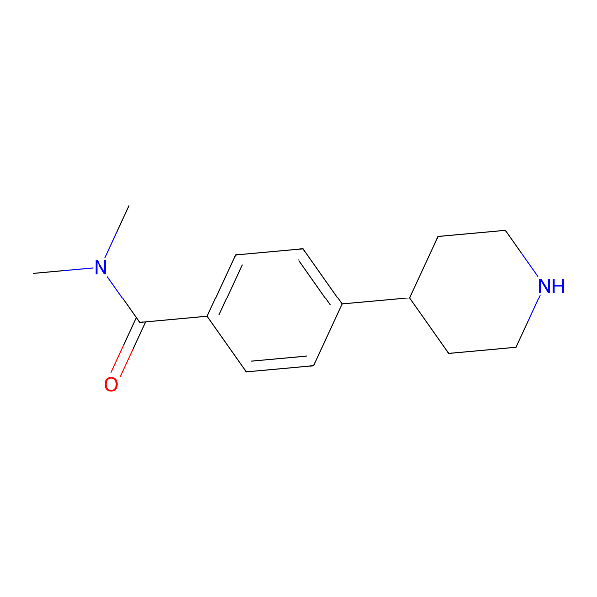 N,N-dimethyl-4-(piperidin-4-yl)benzamide molecular structure, CAS 2228868-13-9