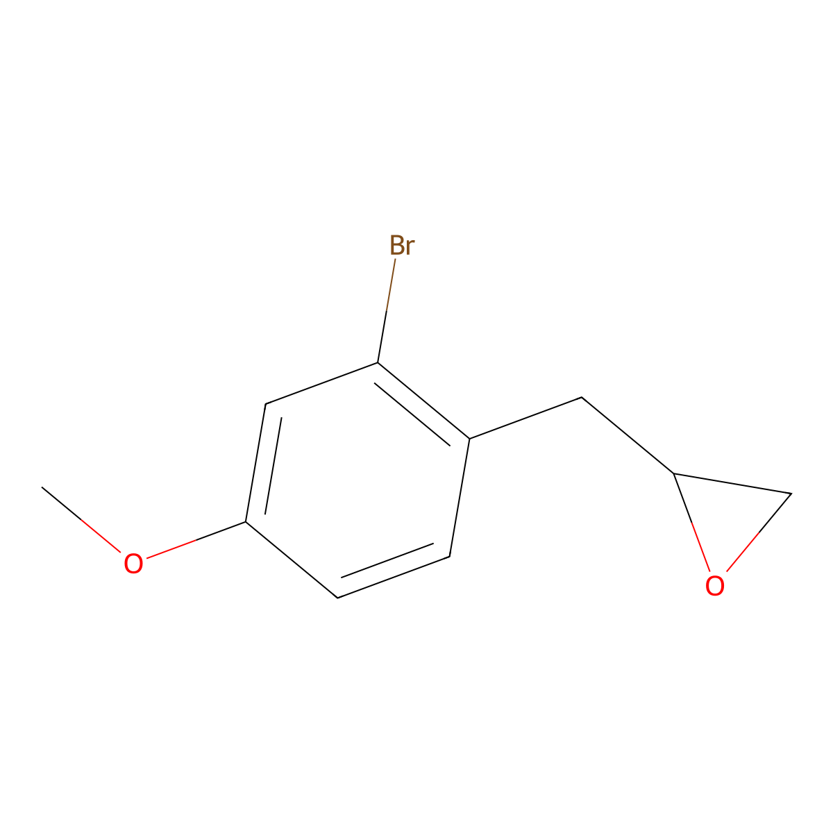 2-[(2-Bromo-4-methoxyphenyl)methyl]oxirane molecular structure, CAS 2228871-11-0